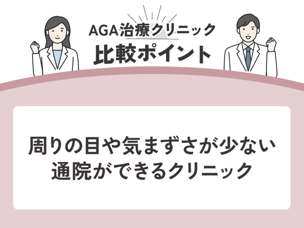 周りの目や気まずさが少ない通院ができるクリニック