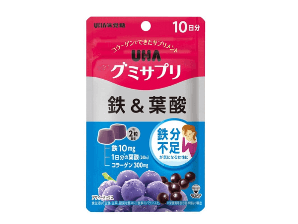 UHAグミサプリ鉄&葉酸はコンビニでも買える葉酸が取れるおやつサプリ