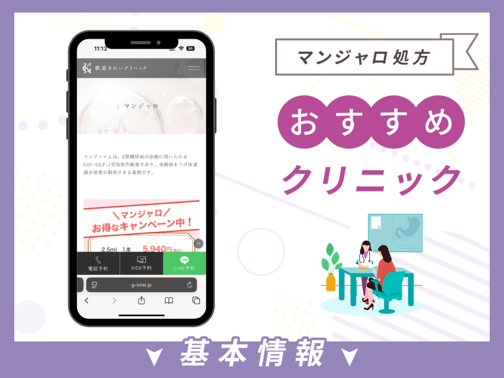 銀座でマンジャロが安いクリニック:銀座きれいクリニック