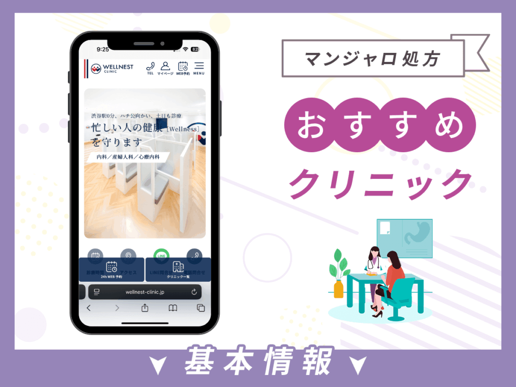 東京でマンジャロが安いクリニック：WELLNEST CLINIC